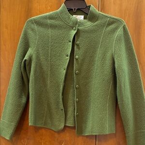 Talbots Classic Green Wool Blazer